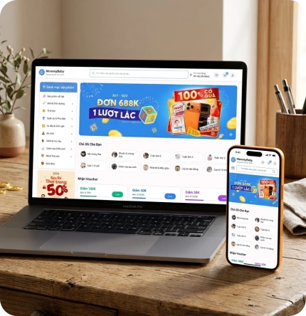 Giao diện website thương mại điện tử Bado tối ưu trải nghiệm mua sắm online