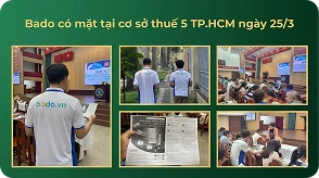 Bado có mặt tại cơ sở thuế 5 TP.HCM ngày 25/3