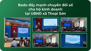 Bado đẩy mạnh chuyển đổi số cho hộ kinh doanh tại UBND xã Thoại Sơn