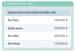 Giá bán & khuyến mãi